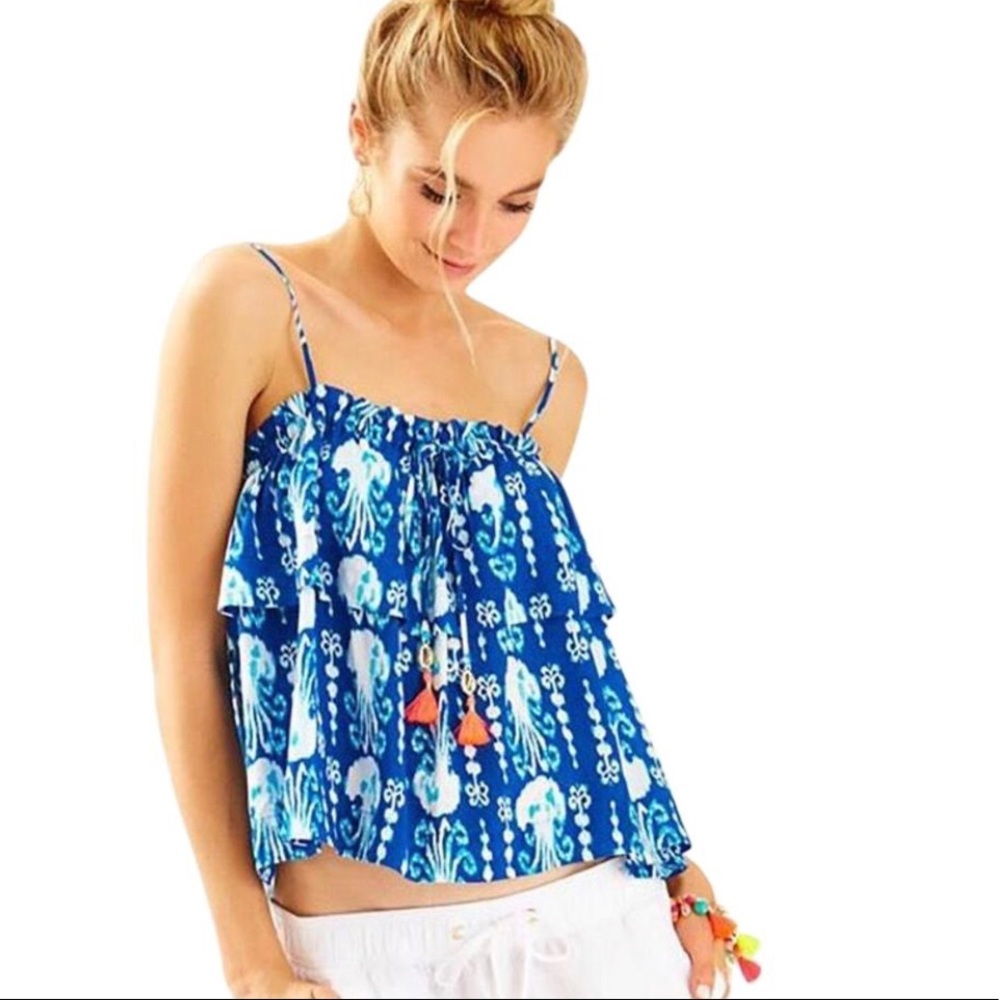 Lilly Pulitzer Mays top in Jellyfish pattern